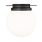 Z-Lite Calhoun Flush Mount, 1-Light, 13 In.W x 14 In.H, Matte Black/White Opal 7505F13-MB - alternate 6